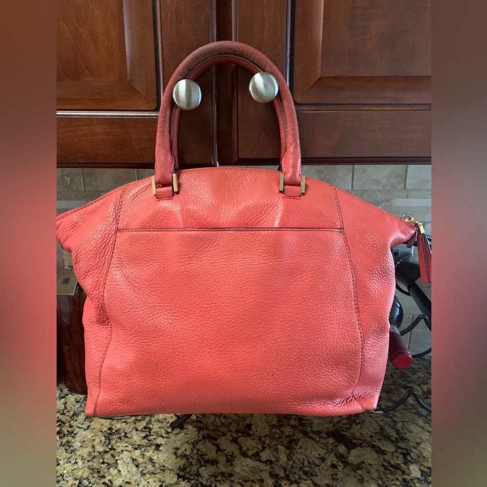 Michael Kors Ciara Flame Leather Handbag